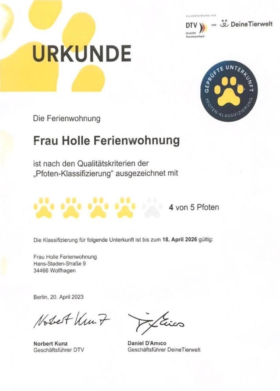 شقة Frau Holle Wolfhagen المظهر الخارجي الصورة